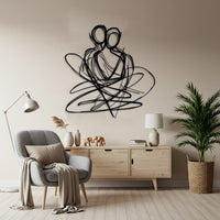 Abstract Couple Metal Wall Art