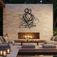 Abstract Couple Metal Wall Art