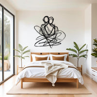 Abstract Couple Metal Wall Art