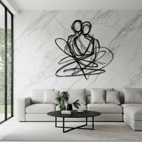 Abstract Couple Metal Wall Art
