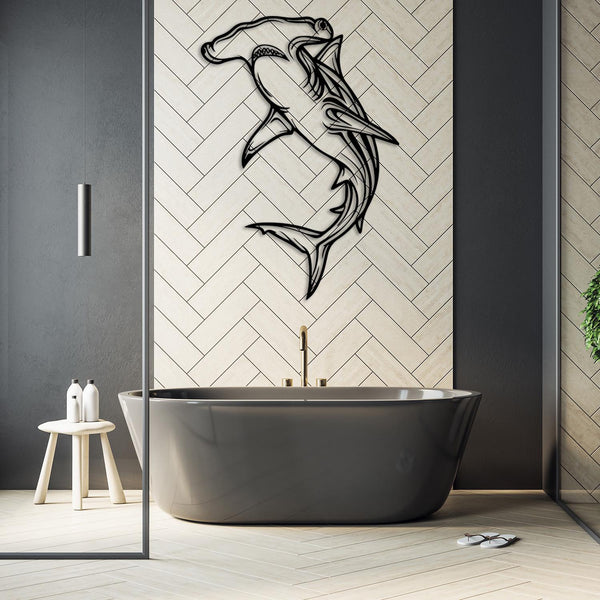 Hammerhead Shark Metal Wall Art
