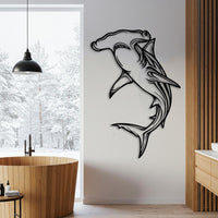 Hammerhead Shark Metal Wall Art
