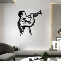 Trumpet Player Metal Wall Art