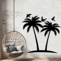 Tropical Palm Tree Metal Wall Art