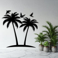 Tropical Palm Tree Metal Wall Art