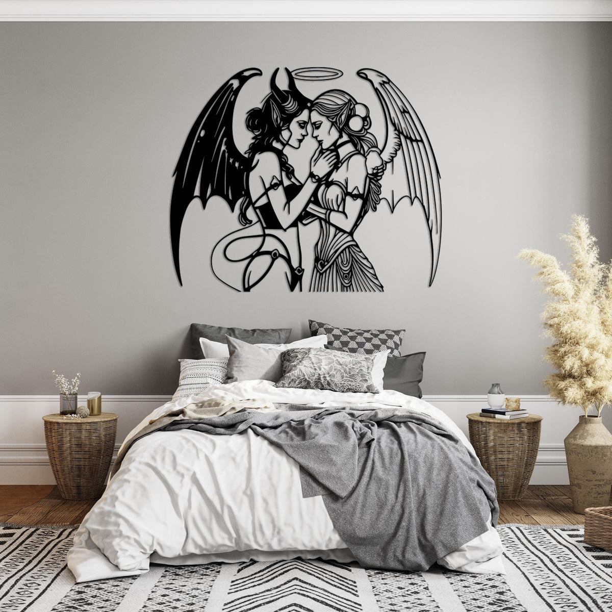Angel Devil Metal Wall Art