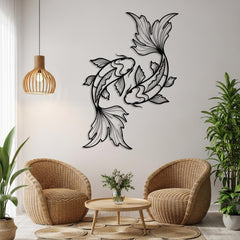 Koi Fish Metal Wall Art