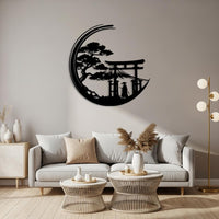 Japanese Torii Gate Metal Wall Art