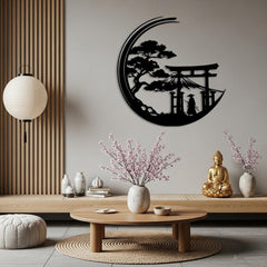 Japanese Torii Gate Metal Wall Art