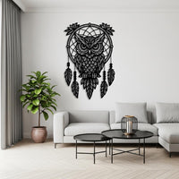 Owl Dreamcatcher Metal Wall Art
