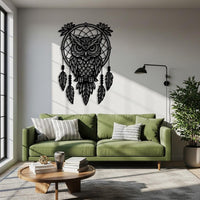 Owl Dreamcatcher Metal Wall Art