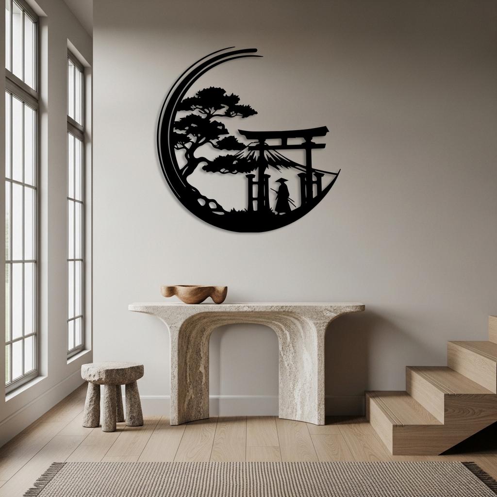 Japanese Torii Gate Metal Wall Art