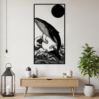 Whale in Great Wave Wall Art