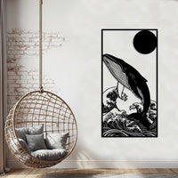 Whale in Great Wave Wall Art
