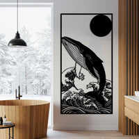 Whale in Great Wave Wall Art