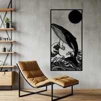 Whale in Great Wave Wall Art