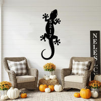 Gecko House Number Sign