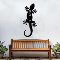Gecko House Number Sign