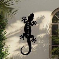 Gecko House Number Sign