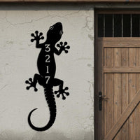 Gecko House Number Sign