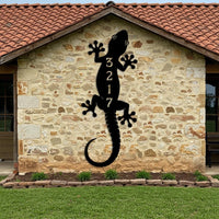 Gecko House Number Sign