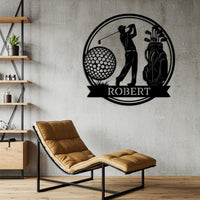 Custom Golf Name Sign
