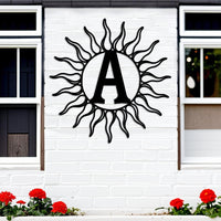 Sun Monogram Metal Sign