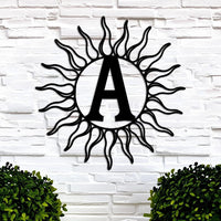 Sun Monogram Metal Sign