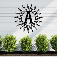 Sun Monogram Metal Sign