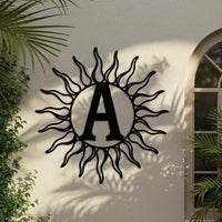 Sun Monogram Metal Sign