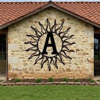 Sun Monogram Metal Sign