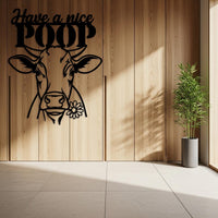 Funny Cow Bathroom Sign