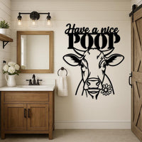 Funny Cow Bathroom Sign