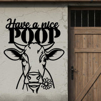 Funny Cow Bathroom Sign
