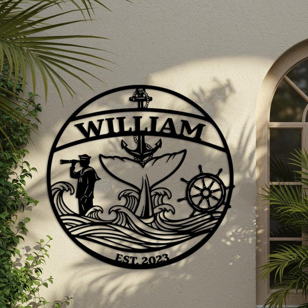 Custom Nautical Name Sign