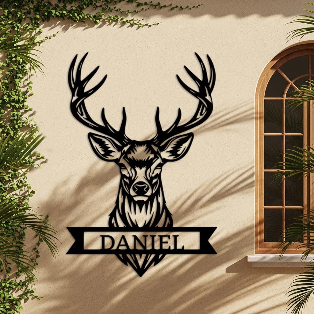 Custom Deer Metal Sign