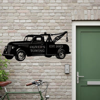 Tow Truck Metal Sign