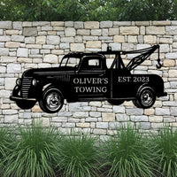 Tow Truck Metal Sign