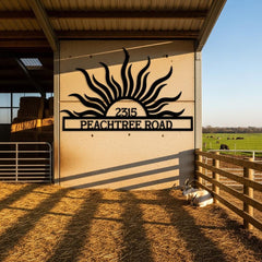 Sunburst Address Sign