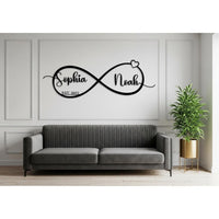 Infinity Heart Name Sign
