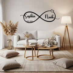 Infinity Heart Name Sign