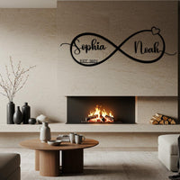 Infinity Heart Name Sign