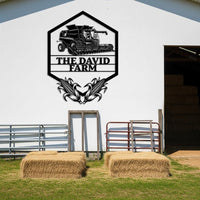 Combine Harvester Farm Sign