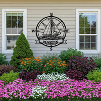 Sailboat Compass Sign