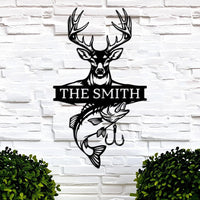 Hunting Fishing Metal Sign