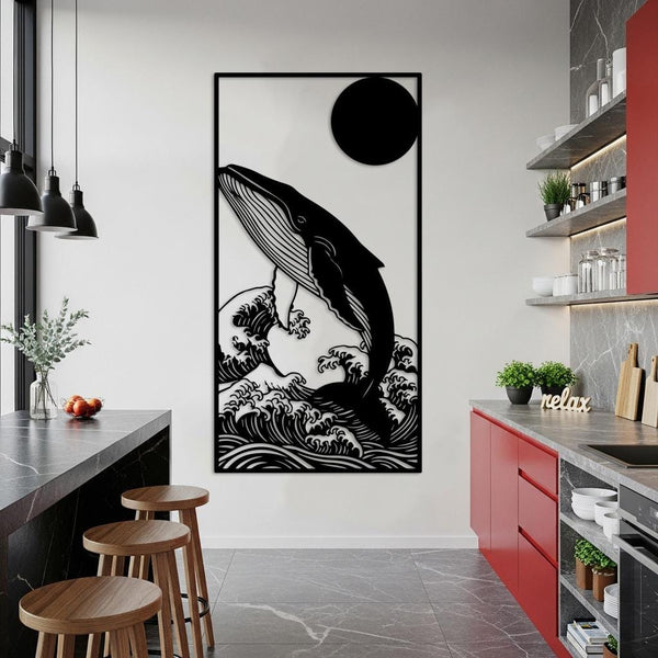 Minimalist Whale Decor