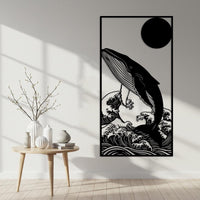 Whale in Great Wave Wall Art