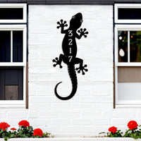 Gecko House Number Sign