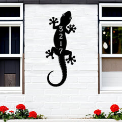 Gecko House Number Sign