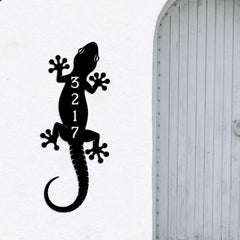 Gecko House Number Sign